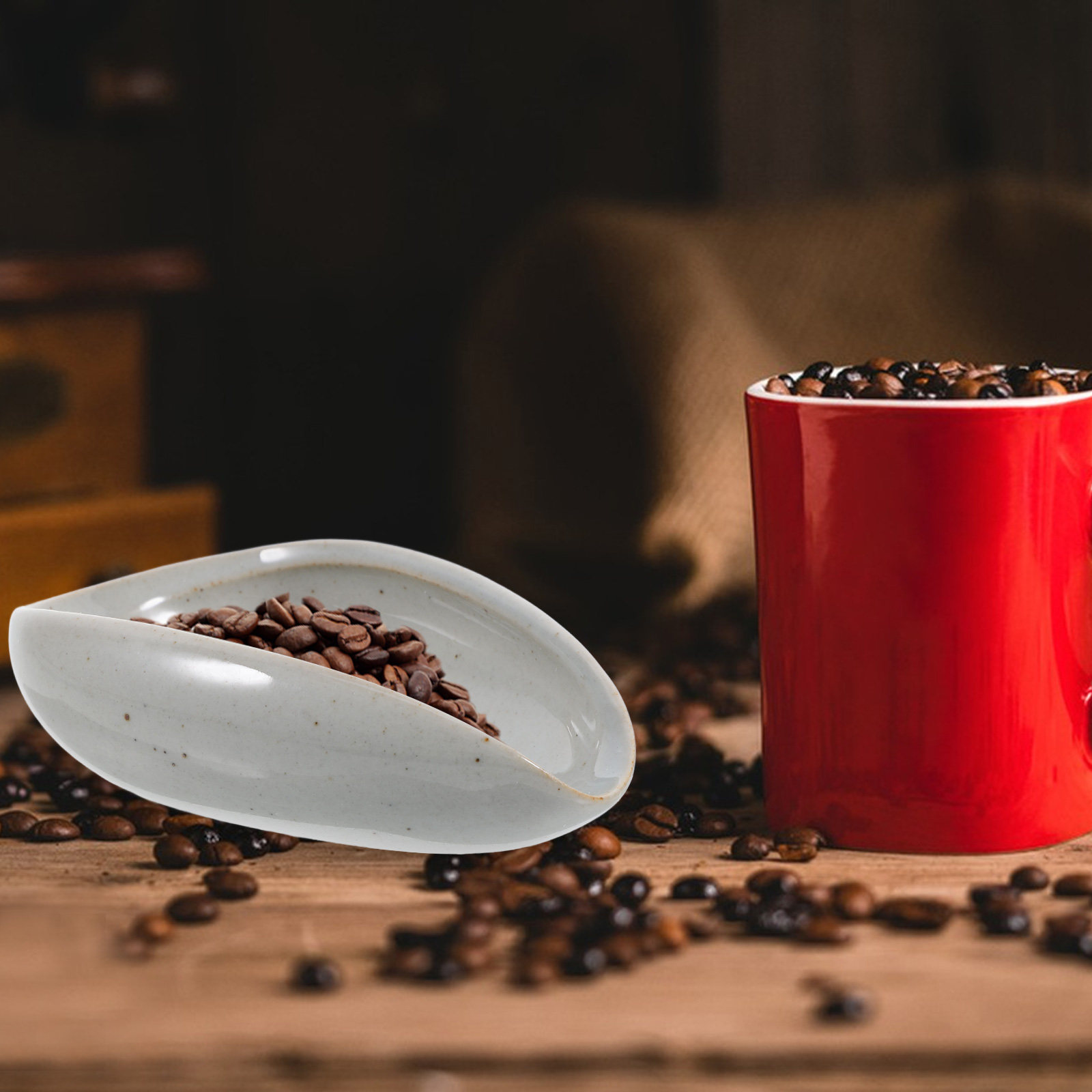 Coffee Bean And Tea Leaf - Ceramic Coffee Bean Dosing Tray Multi-Function