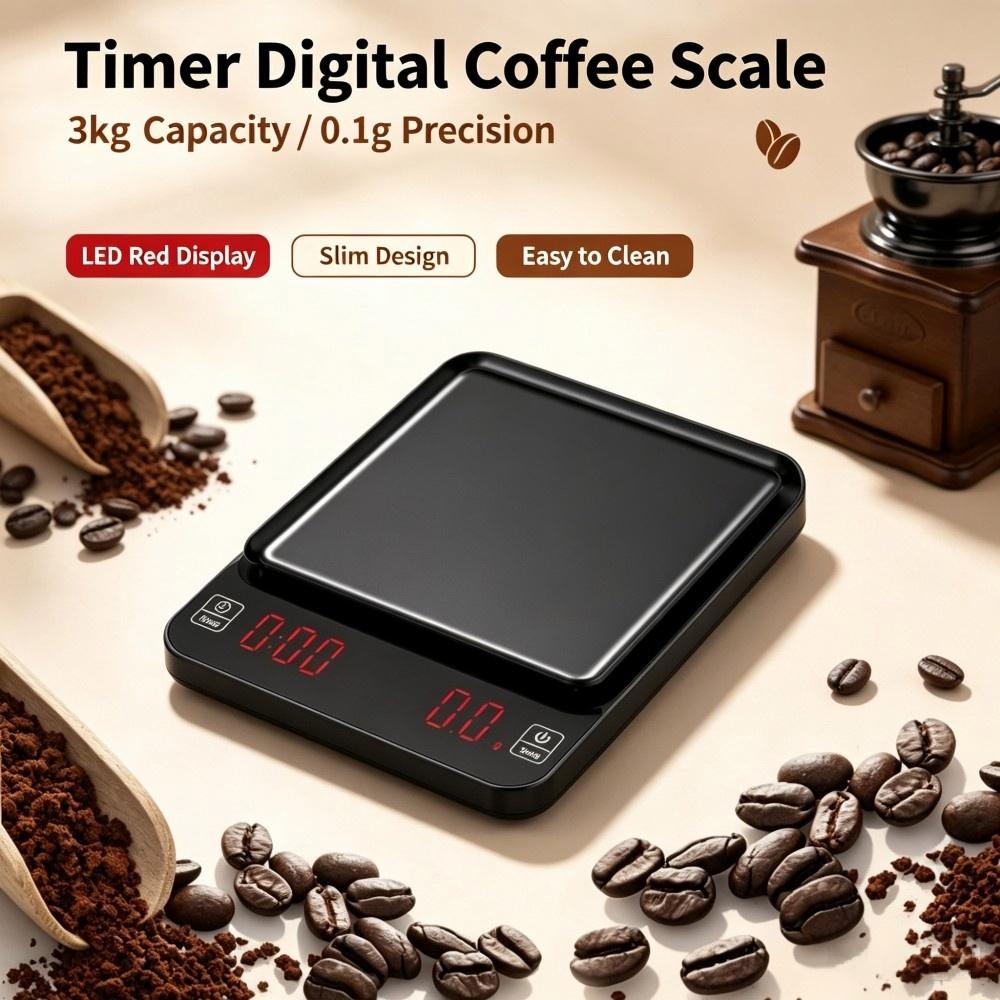 Coffee&Tea House Menu - 3kg/0.1g High Precision Digital Coffee Scale,