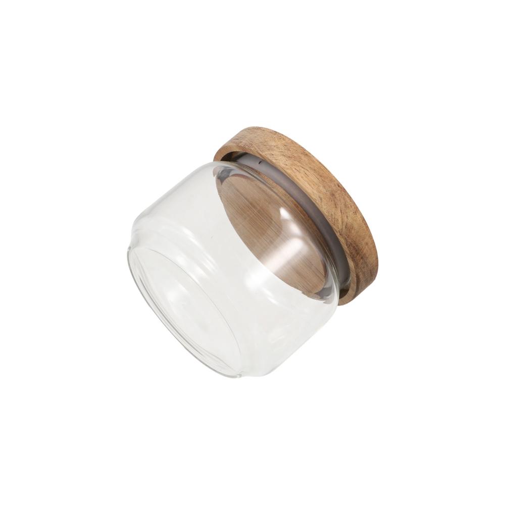 Multi-Use Wooden Lid Glass Foo - Coffee Tea And Sugar Canister Set 评论和价格