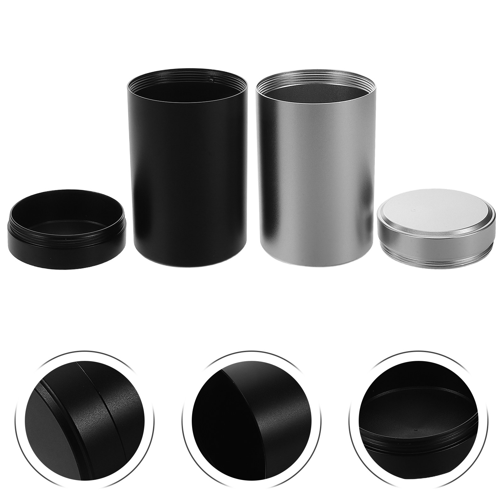 2Pcs Metal Jar Set Aluminum Al - Coffee Tea Jars 评论和价格