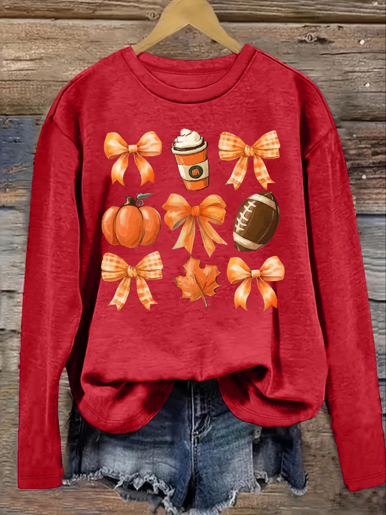 Women's Casual Long Sleeve Cre - Coffee&Tea House Menu 评论和价格