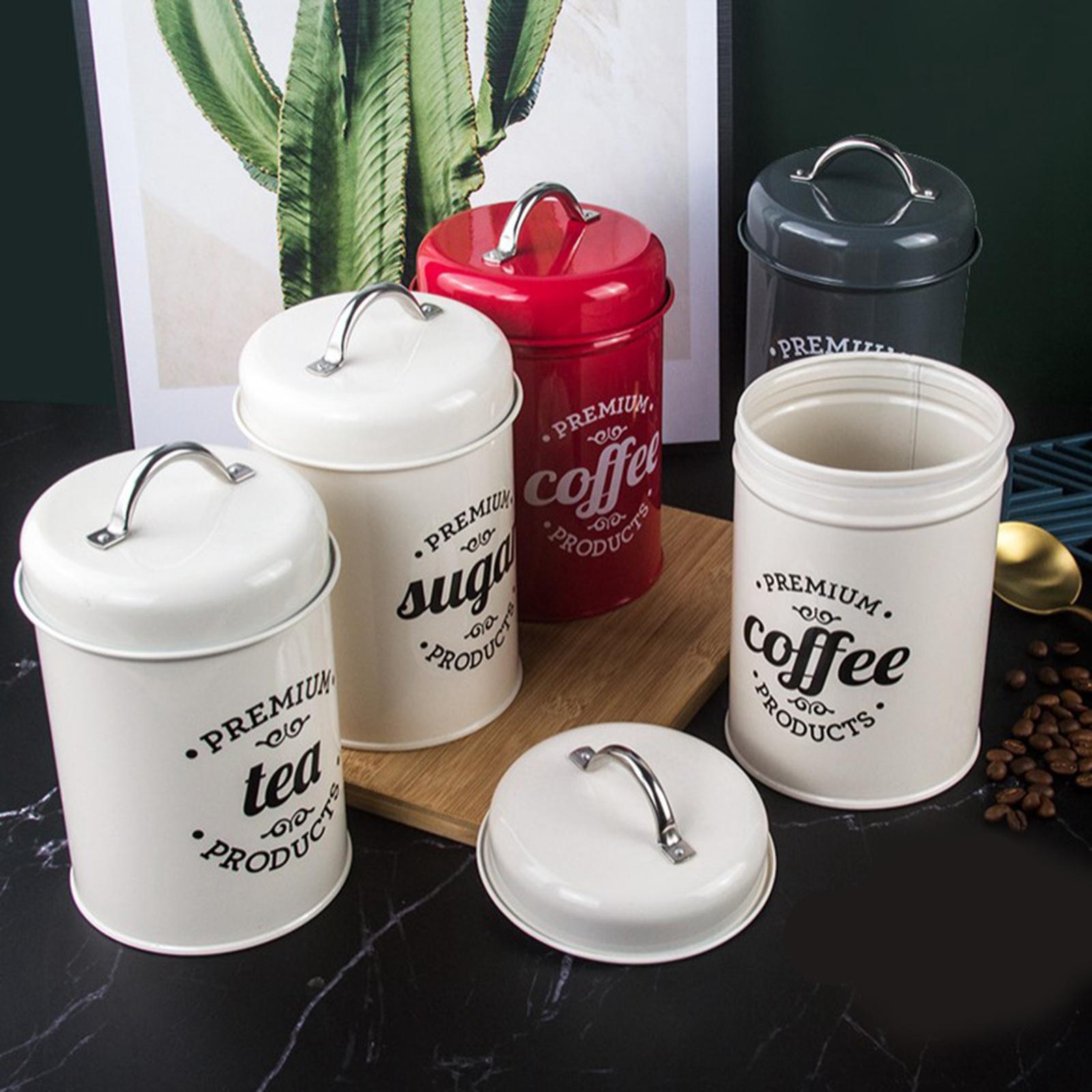 Metal Canisters for Kitchen St - Coffee Tea And Sugar Canister Set 评论和价格