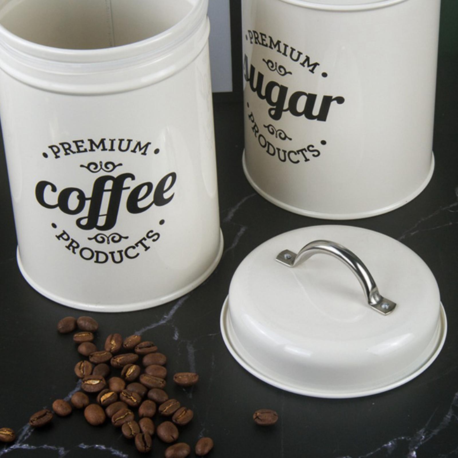 Metal Canisters for Kitchen St - Coffee Tea And Sugar Canister Set 评论和价格