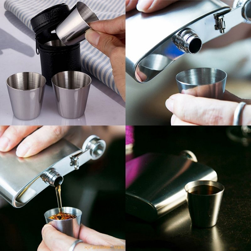 4/6Pcs Stainless Steel Cups Mi - Coffee Tea And Sugar Canister Set 评论和价格