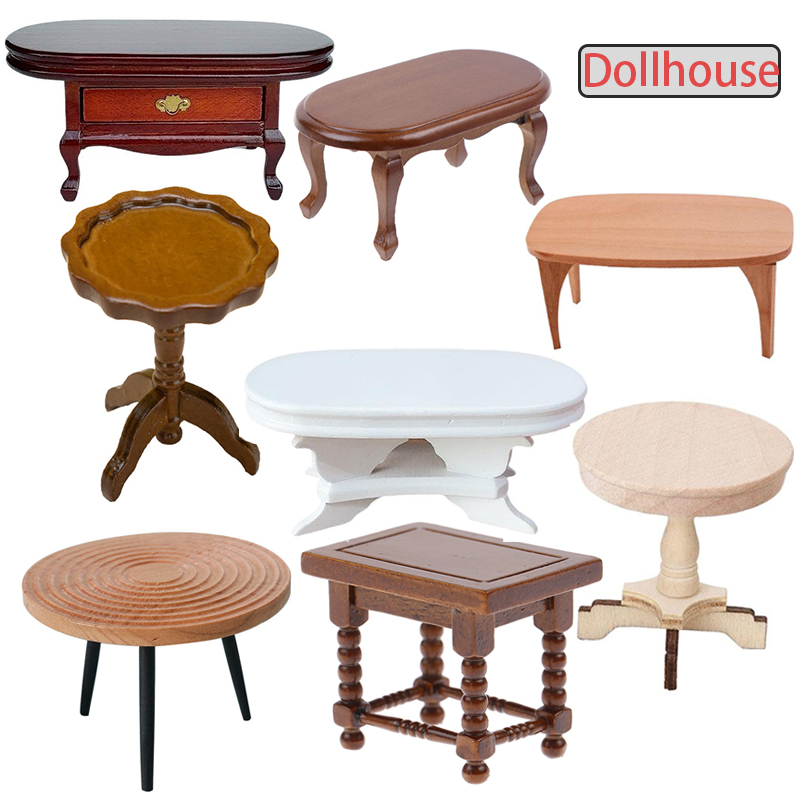 1:12 Dollhouse Miniature Round - Coffee And Tea Bar 评论和价格