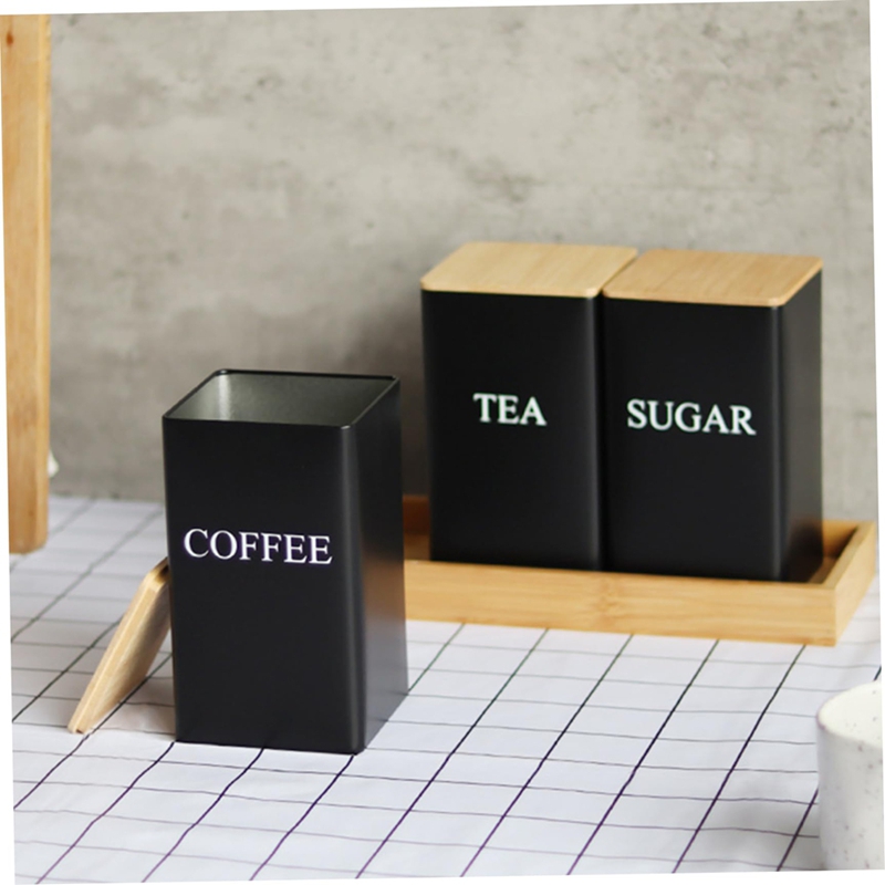 3PCS Set Tea Coffee Sugar Cani - Coffee Tea And Sugar Canister Set 评论和价格
