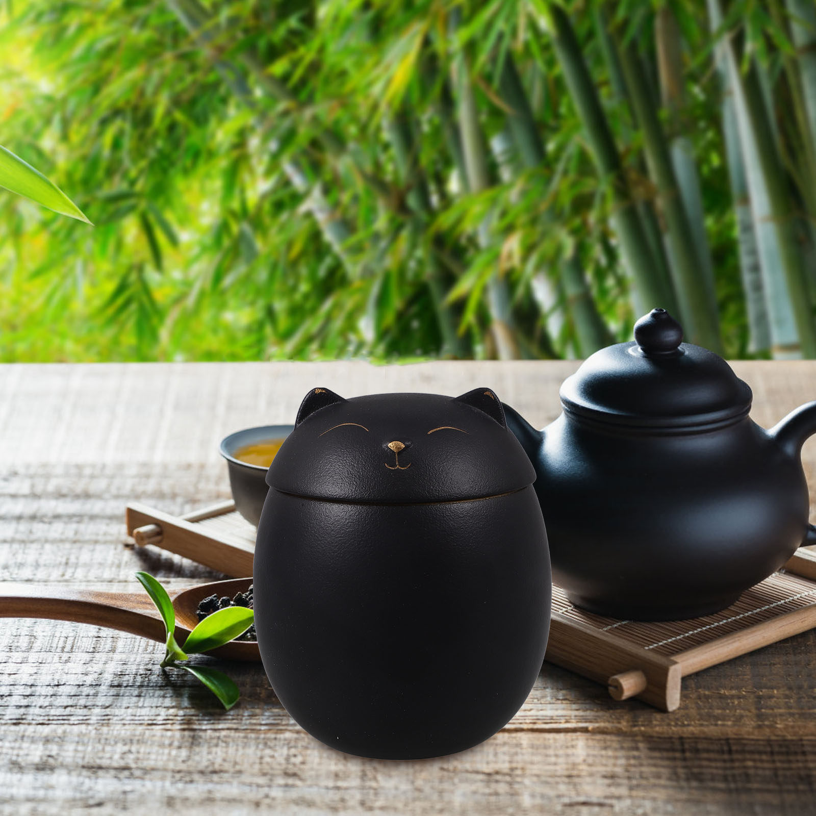 Ceramic Cat Shaped Airtight Te - Coffee Bean And Tea Leaf 评论和价格