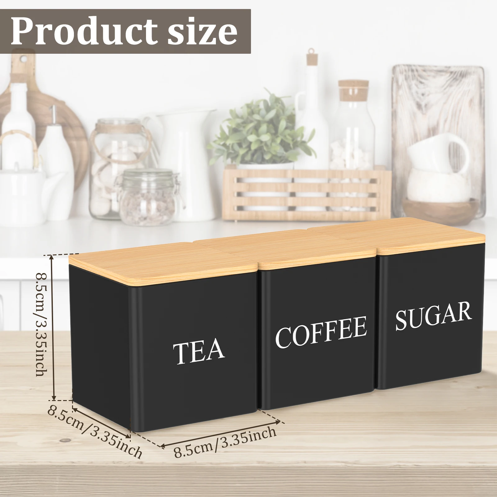 3Pcs Set 500ml Tea Sugar Coffe - Coffee Tea And Sugar Canister Set 评论和价格