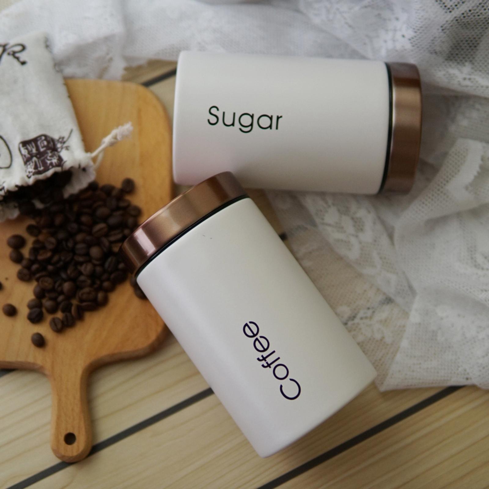 Metal Food Storage Canister Se - Coffee Tea And Sugar Canister Set 评论和价格