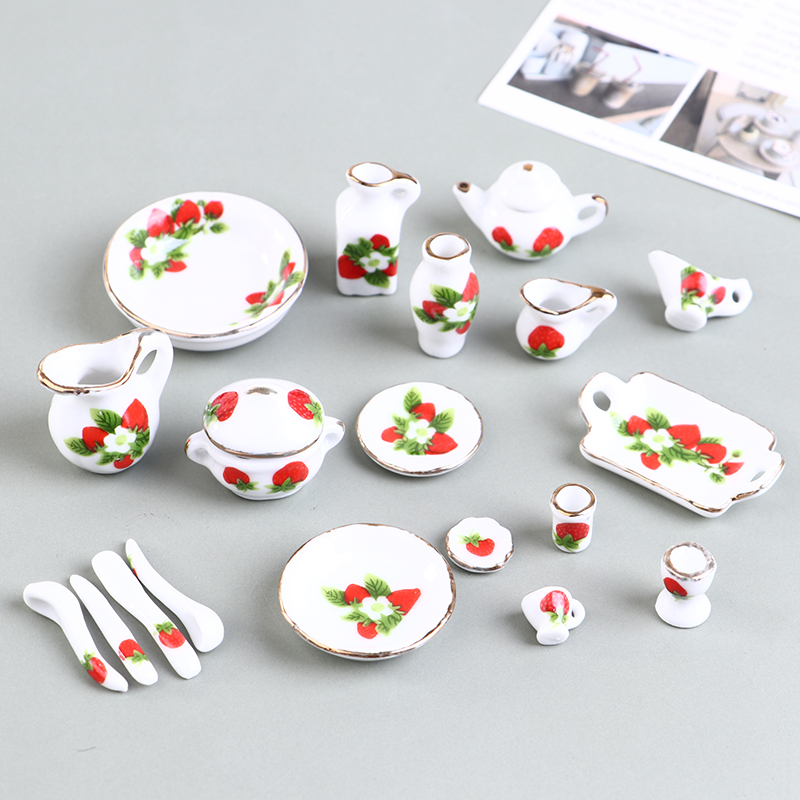 1 Set 1:12 Miniature Doll Hous - Coffee Tea Sugar Set 评论和价格
