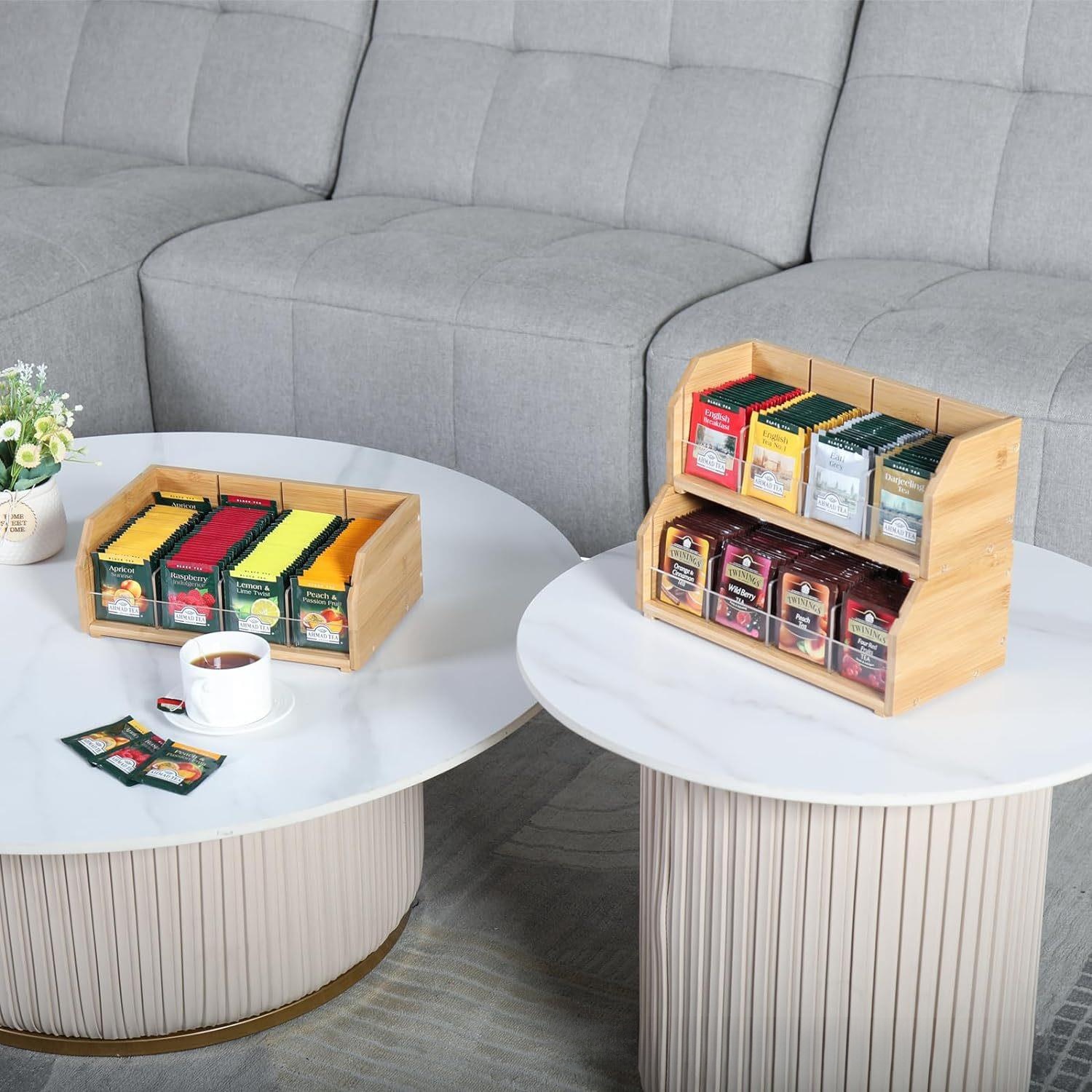 Bamboo Tea Bag Storage Box Thr - Coffee Tea Box 评论和价格
