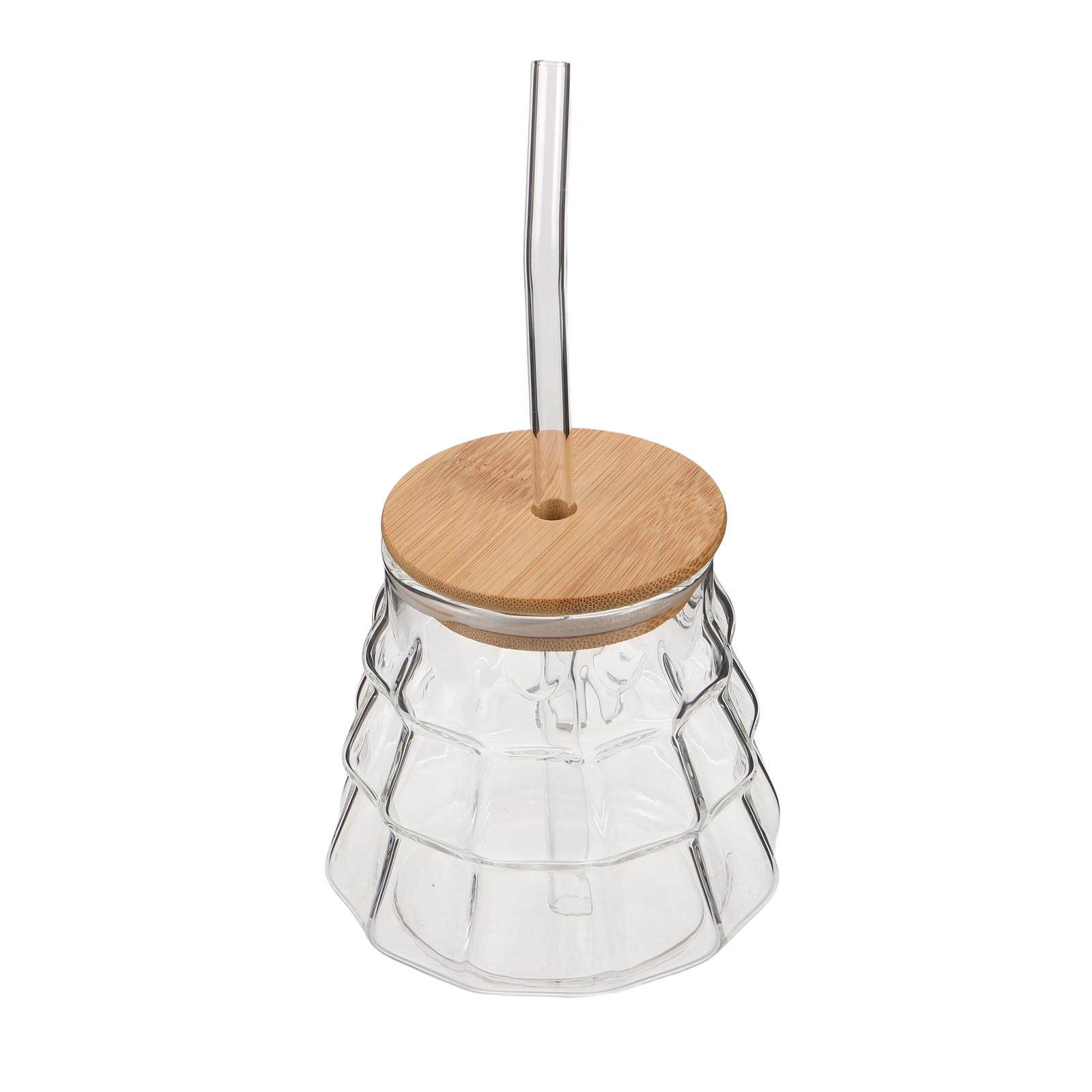 Transparent Glass Milk Cup wit - Coffee Tea Tumbler 评论和价格