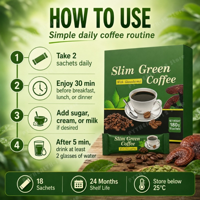 Slim Green Coffee Ganoderma Gr - Coffee Tea For Weight Loss 评论和价格