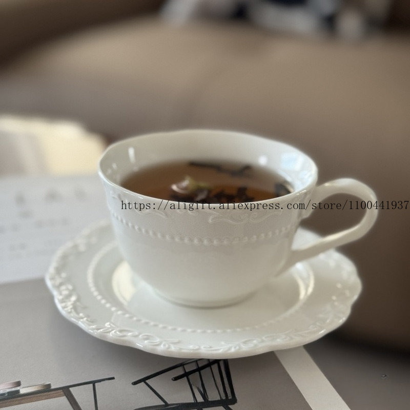 French Light Luxury Embossed F - Coffee Tea Sugar Set 评论和价格