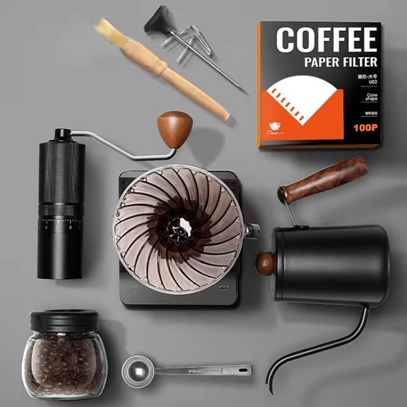 10pcs Travel Coffee Set Manual - Pour Over Kettle 评论和价格
