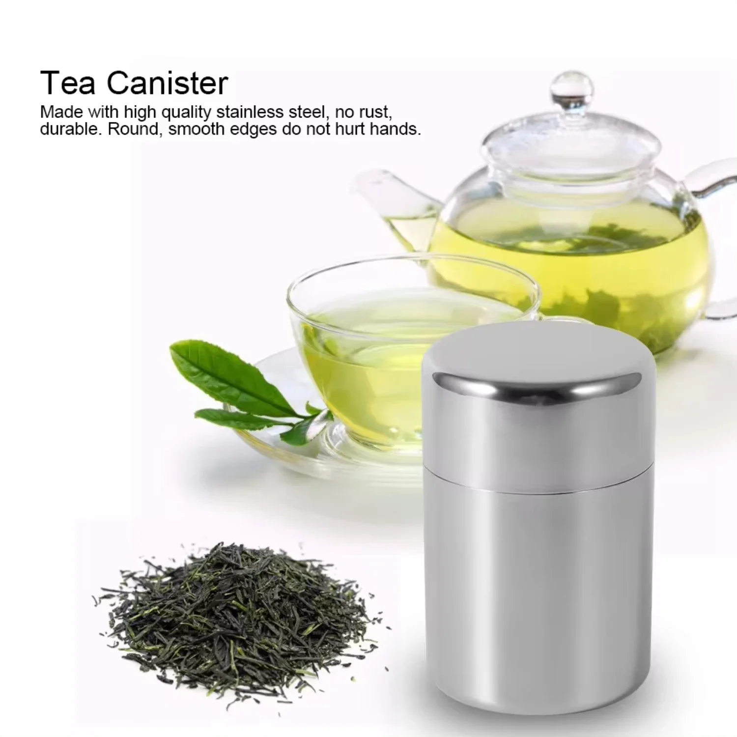 Stainless Steel Tea Leaf Tins  - Coffee Tea Sugar Set 评论和价格