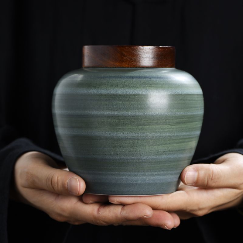 Retro Ceramic Tea Leaf Jar Cre - Coffee Bean And Tea Leaf 评论和价格