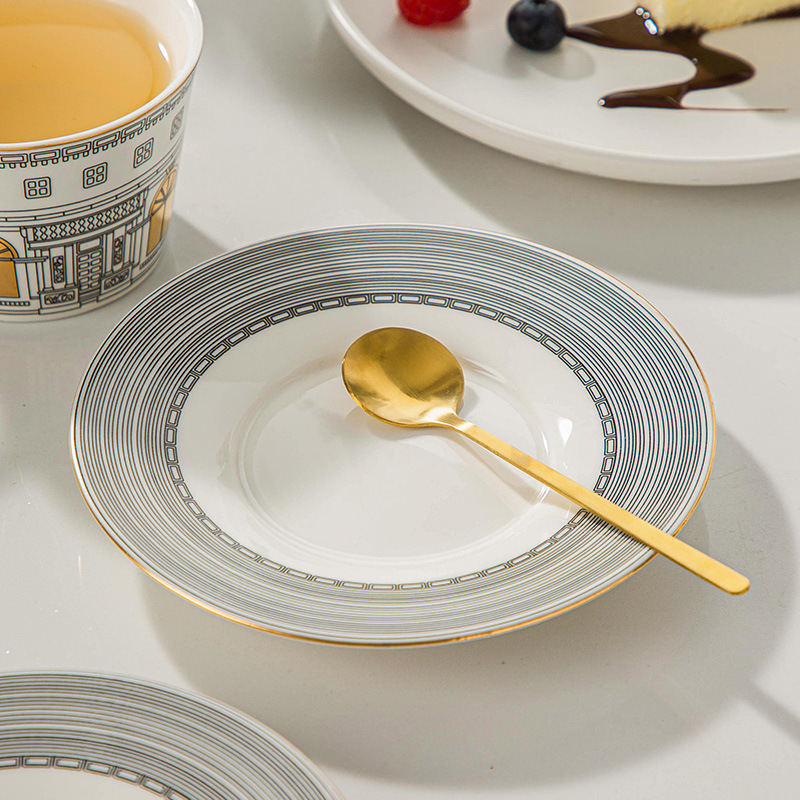 Architectural Cup and Saucer C - Coffee Tea Sugar Set 评论和价格