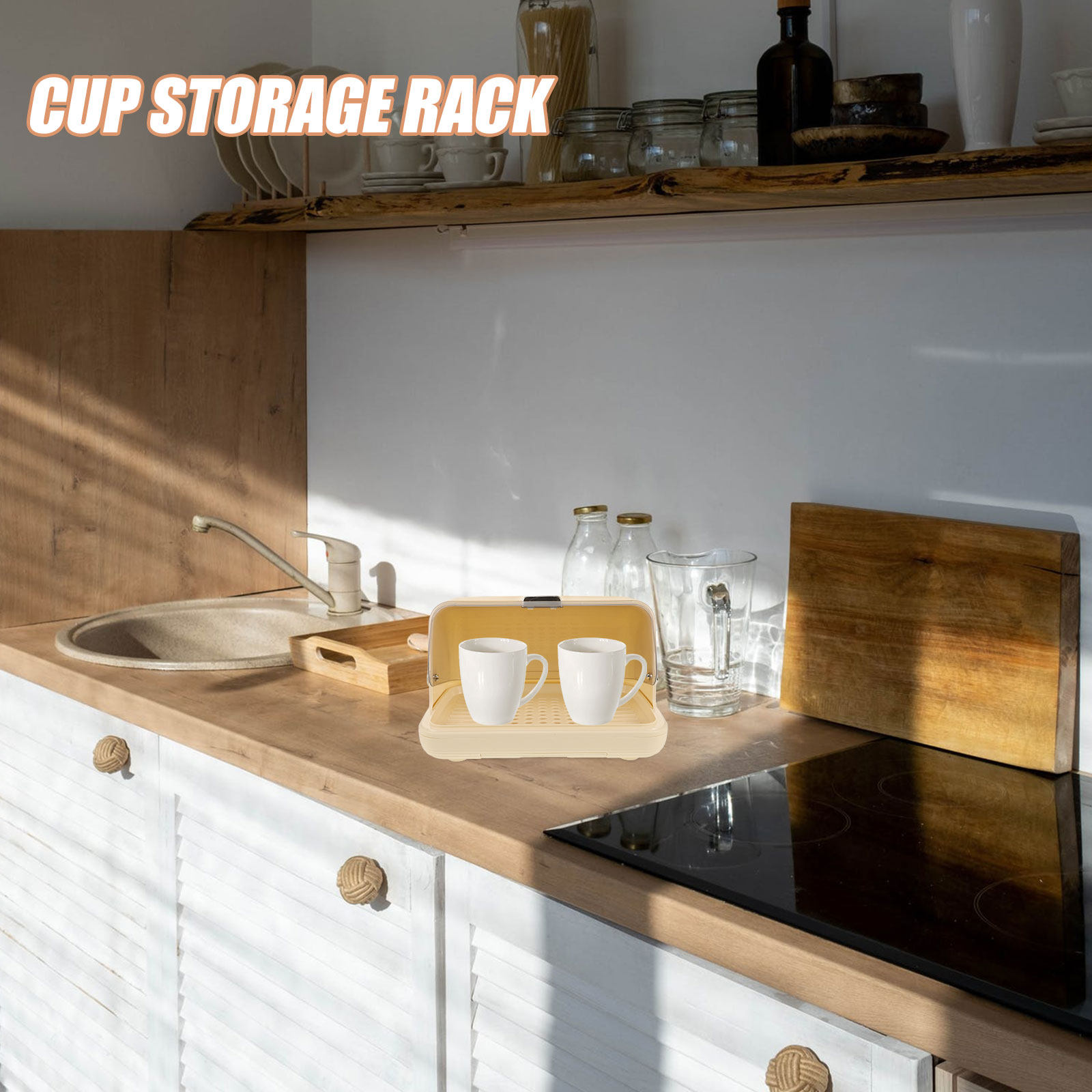 Cup Storage Organizer Box Desk - Coffee Tea Box 评论和价格