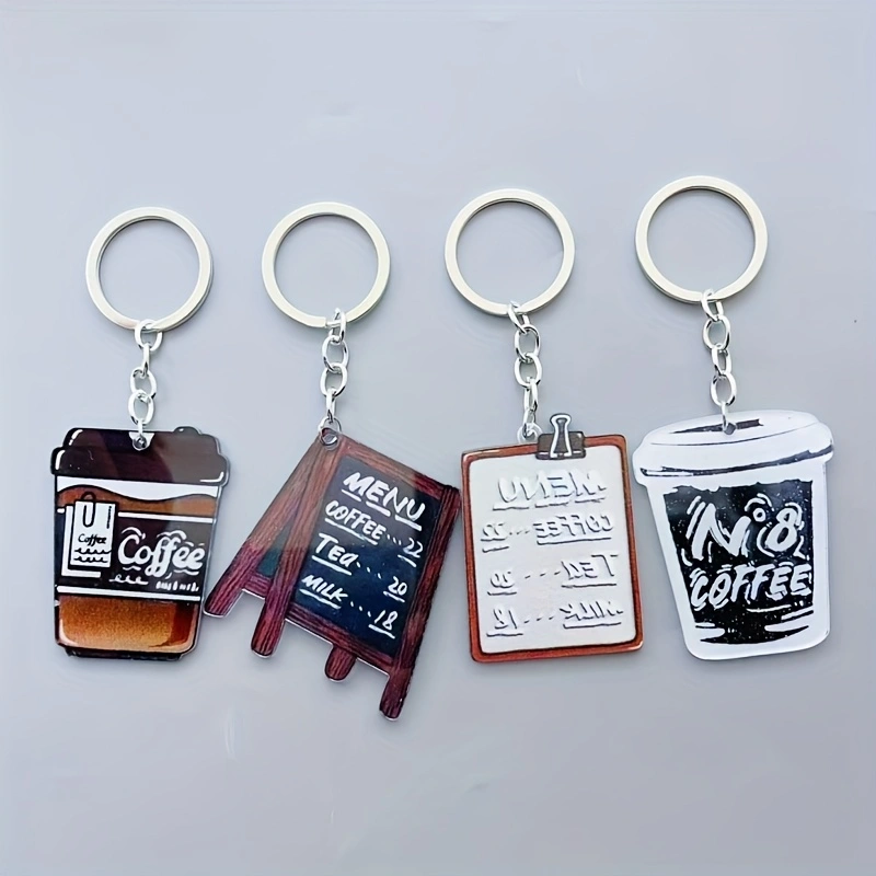 8pcs acrylic coffee cup keycha - Coffee&Tea House Menu 评论和价格